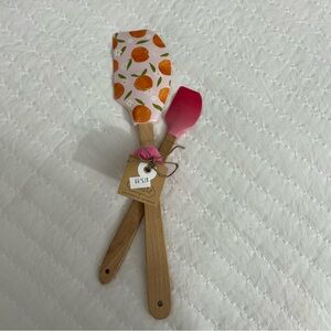 Mud Pie Pink Floral Spatula Set